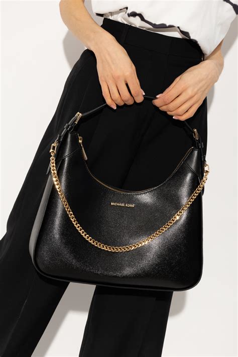 michael kors wilma large leather shoulder bag|Michael Kors leather shoulder bag.